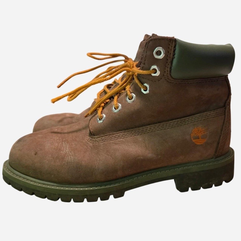 Timberland brown & orange boots size US 3 - Picture 4 of 8